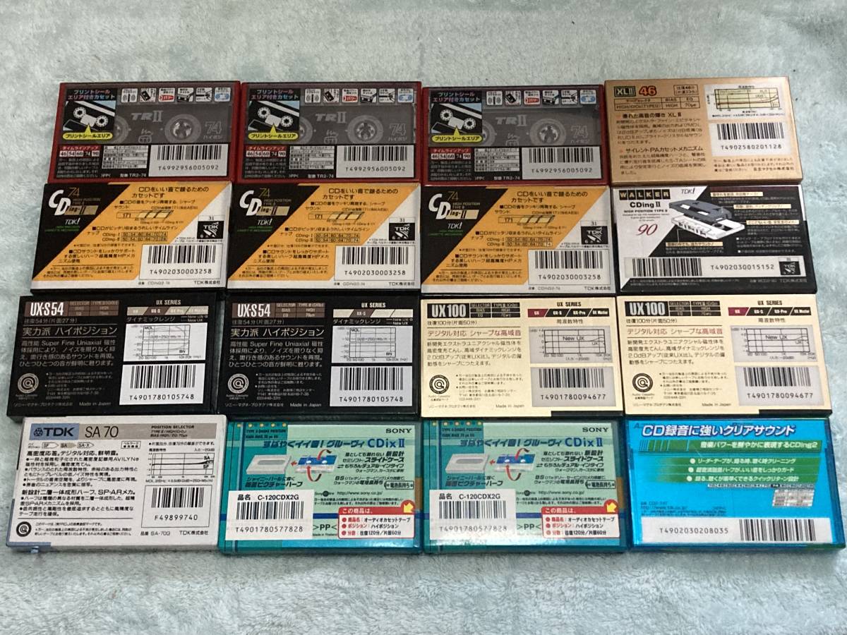 新品即決【計16本】SONY/TDK/maxell/TSUTAYA ハイポジカセット 新品即決【計16本】SONY/TDK/maxell/TSUTAYA ハイポジカセット