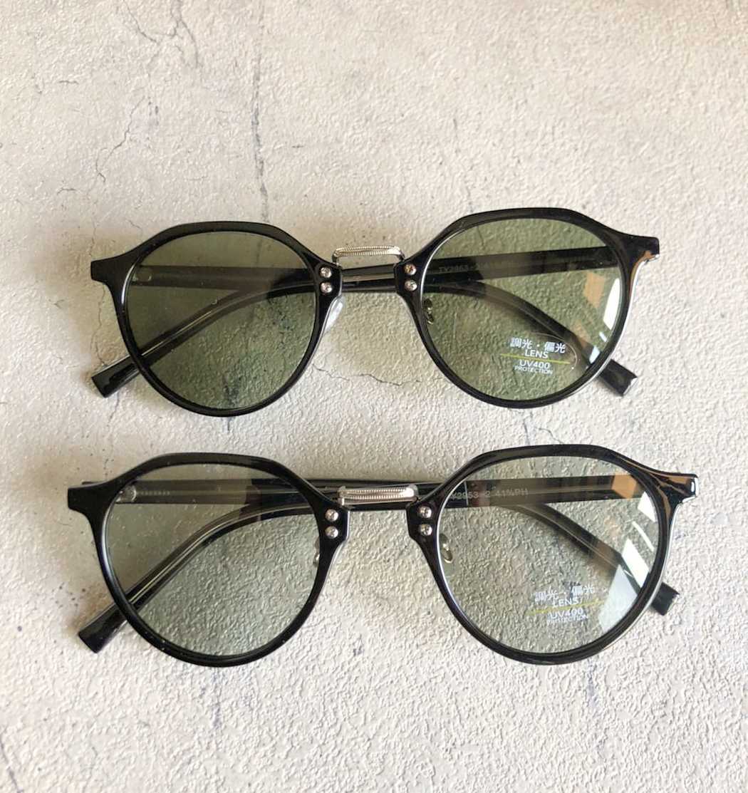  unused * Crown punt type polarized light sunglasses style light sunglasses black × light gray ( green ) glasses glasses style light lens polarizing lens 