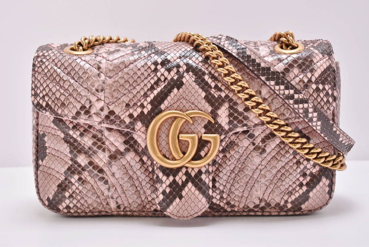 【ラッピング無料】 ピンク系 GGマーモント ショルダーバッグ GUCCI グッチ 443497 2108LA020 チェーンショルダー 保存袋付き パイソン レディース その他 【ラッピング無料】 ピンク系 GGマーモント ショルダーバッグ GUCCI グッチ 443497 2108LA020 チェーンショルダー 保存袋付き パイソン レディース その他