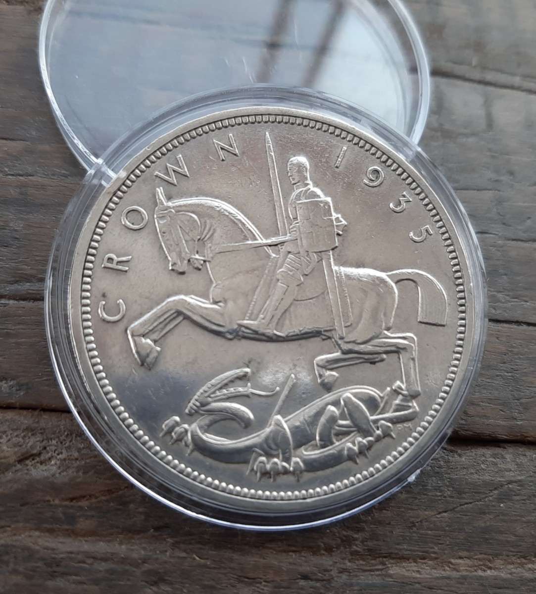 得割60% 12枚 1935年英国銀貨イギリスクラウンジョージ王 .500ag馬 