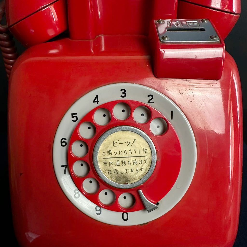 [DM587] Tamura electro- machine factory dial type public telephone 670-A1 Showa era 44 year Japan electro- confidence telephone Showa Retro antique telephone machine collection operation not yet verification 