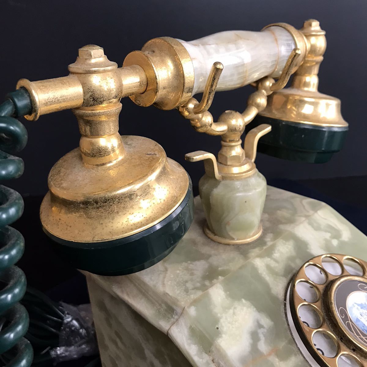 [DM417] day . electro- machine ND-260 marble case telephone machine 76 year made display objet d'art interior West antique operation not yet verification crack . ownership .