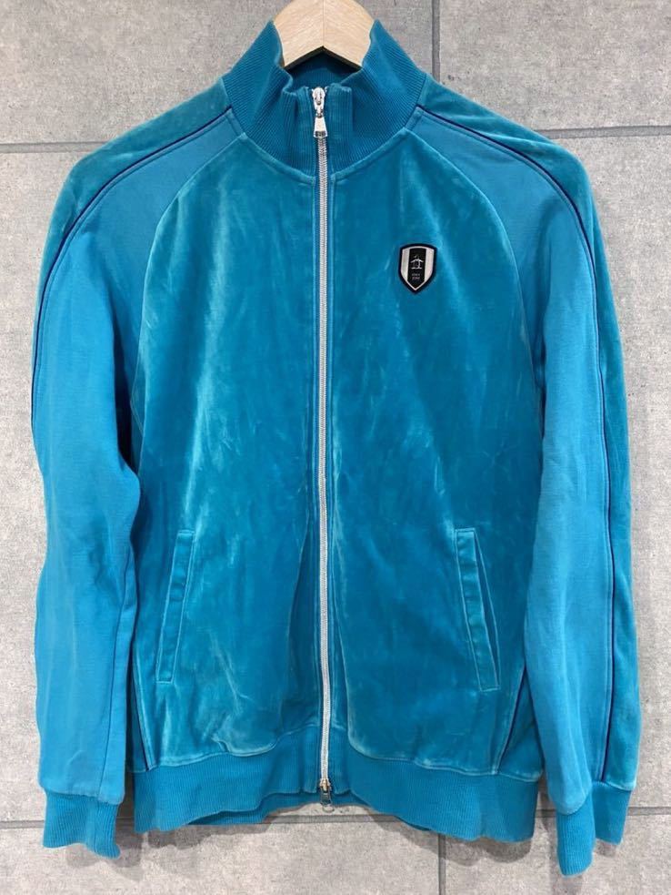  редкий дизайн Munsingwear Munsingwear одежда велюр переключатель спортивная куртка Zip выше оттенок голубого бледно-голубой M размер мужской Golf 0 новый ×