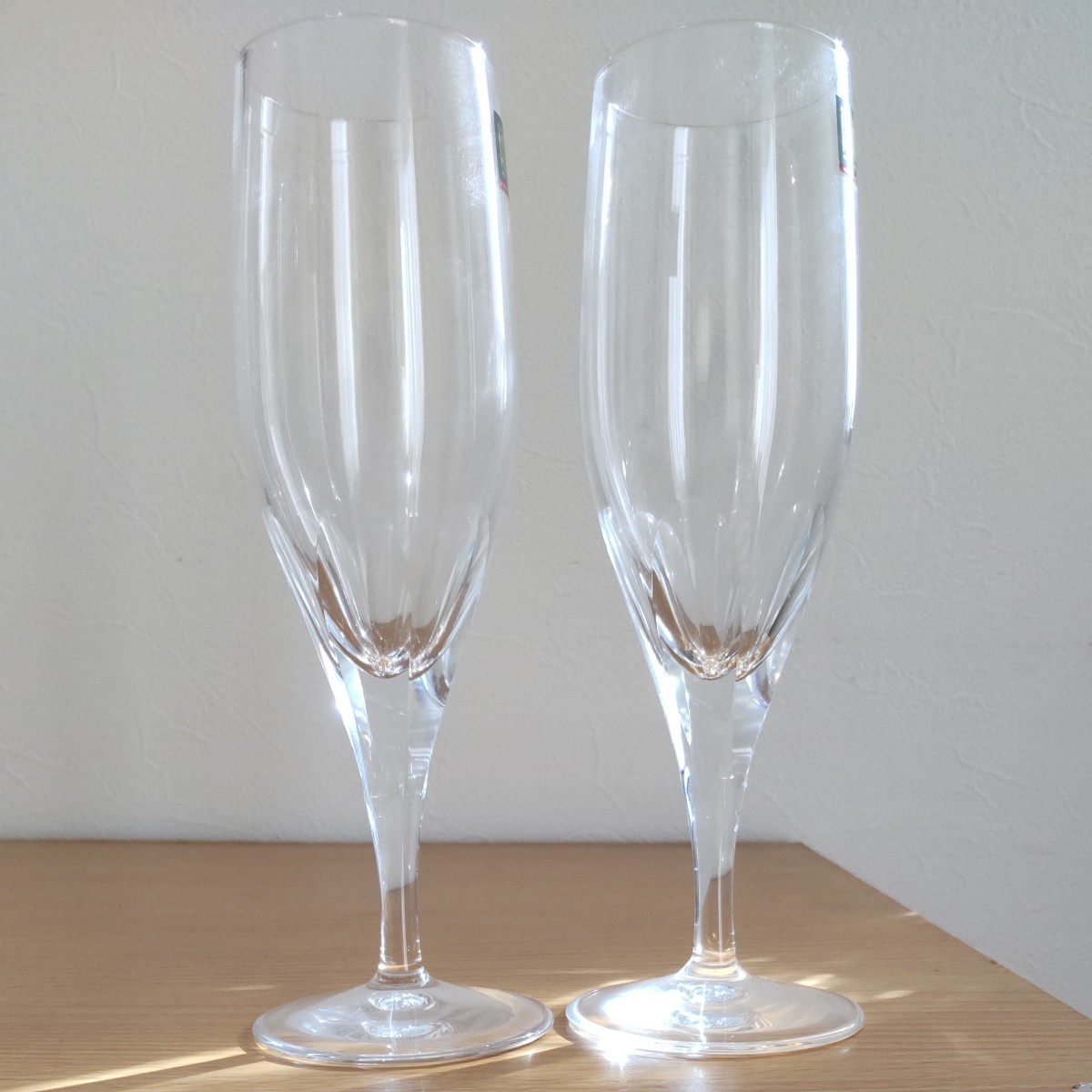 HOYA HOYAクリスタル クリスタル クリスタルグラス6面Qカット シャンパンフルートグラス ペアグラス ワイングラス グラス