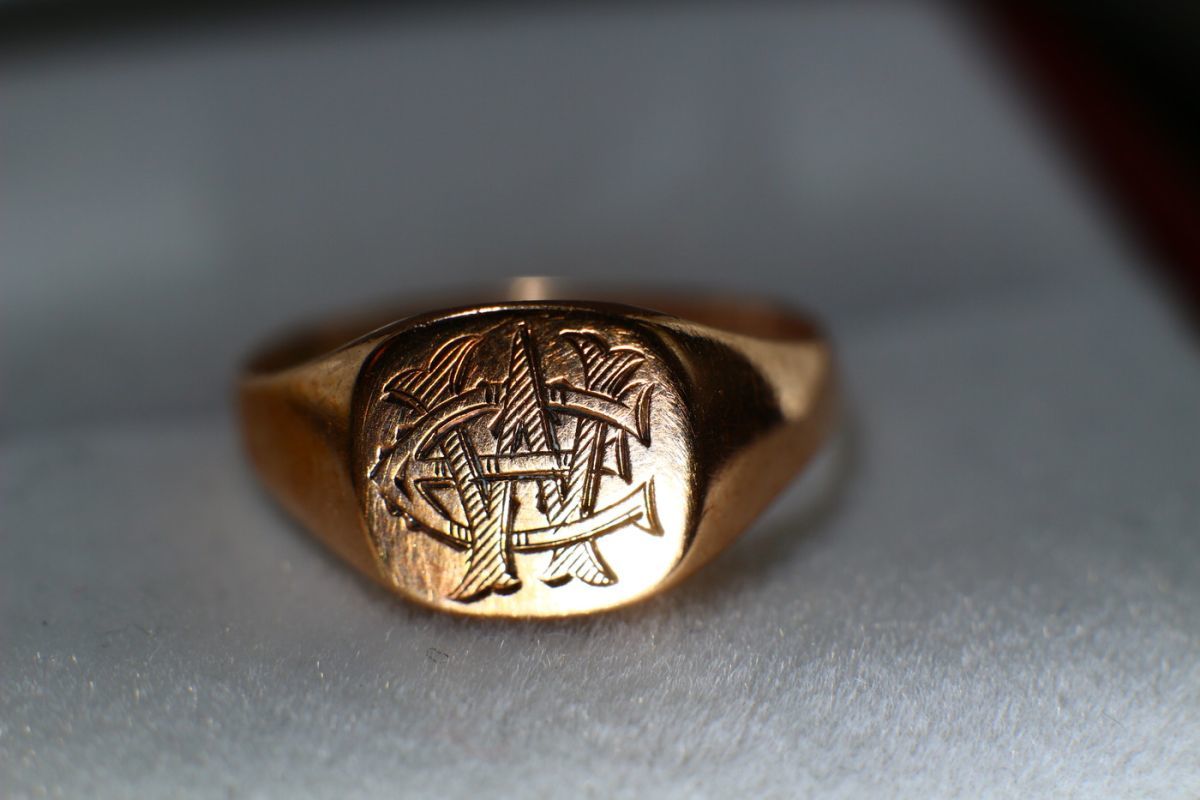 絶品 英国 イギリス ゴールド リング 指輪 1925年 9ct 9カラット