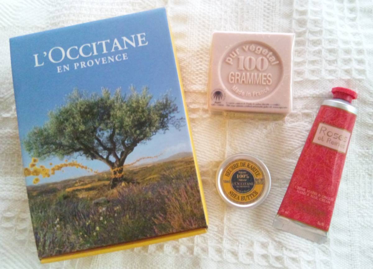 未使用 L'OCCITANE ロクシタン ギフトセット ハンドクリーム シアバター マルセイユせっけん BOXセット ボックスセット ローズ バラ ソープ_画像1