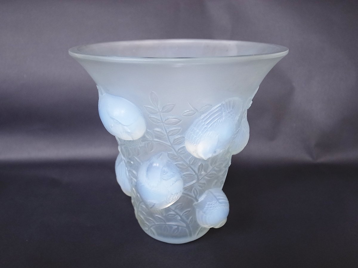 R.LALIQUE　ルネ・ラリック　SAINT-FRANCOIS 　サン・フランソワ　1930年　花瓶　フラワーベース　乳白色_画像9