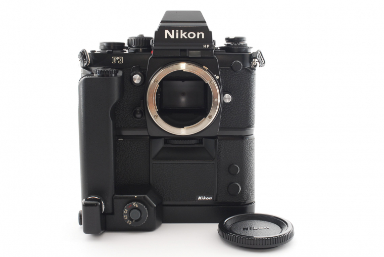 Nikon F3 HP フィルムカメラ + Motor Drive MD-4 + MK-1 / ボディキャップ付き [極上美品] #1071718