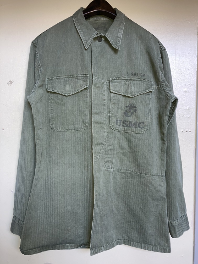 しくは レア! 50s USMC P53 珍品 ロング丈 ミリタリーシャツ