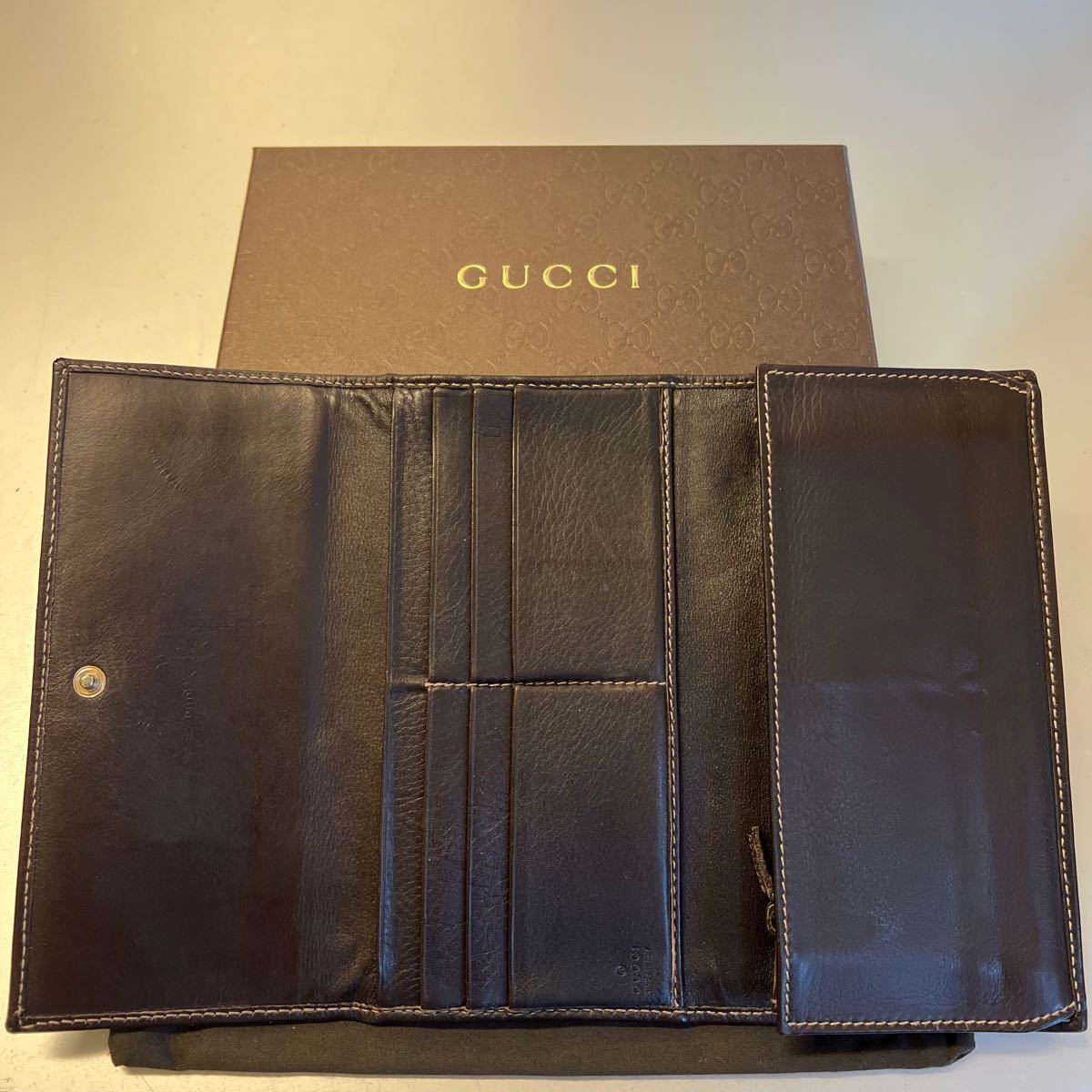 未使用に近い グッチ GUCCI 財布 長財布 GGキャンバス GG金具 未使用に近い グッチ GUCCI 財布 長財布 GGキャンバス GG金具