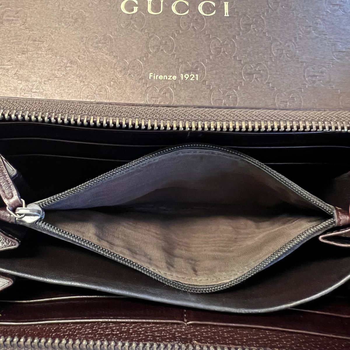 未使用に近い グッチ GUCCI 財布 長財布 GGキャンバス ラウンド