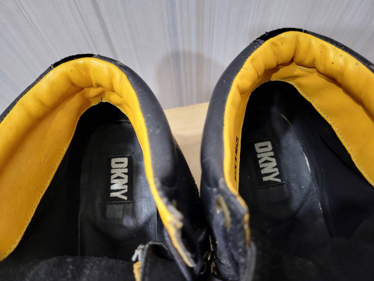 美品 ～90s DKNY ブーツ メタルプレート 黒 24CM 程度 ダナキャラン 90年代 ビンテージ 靴 _画像8