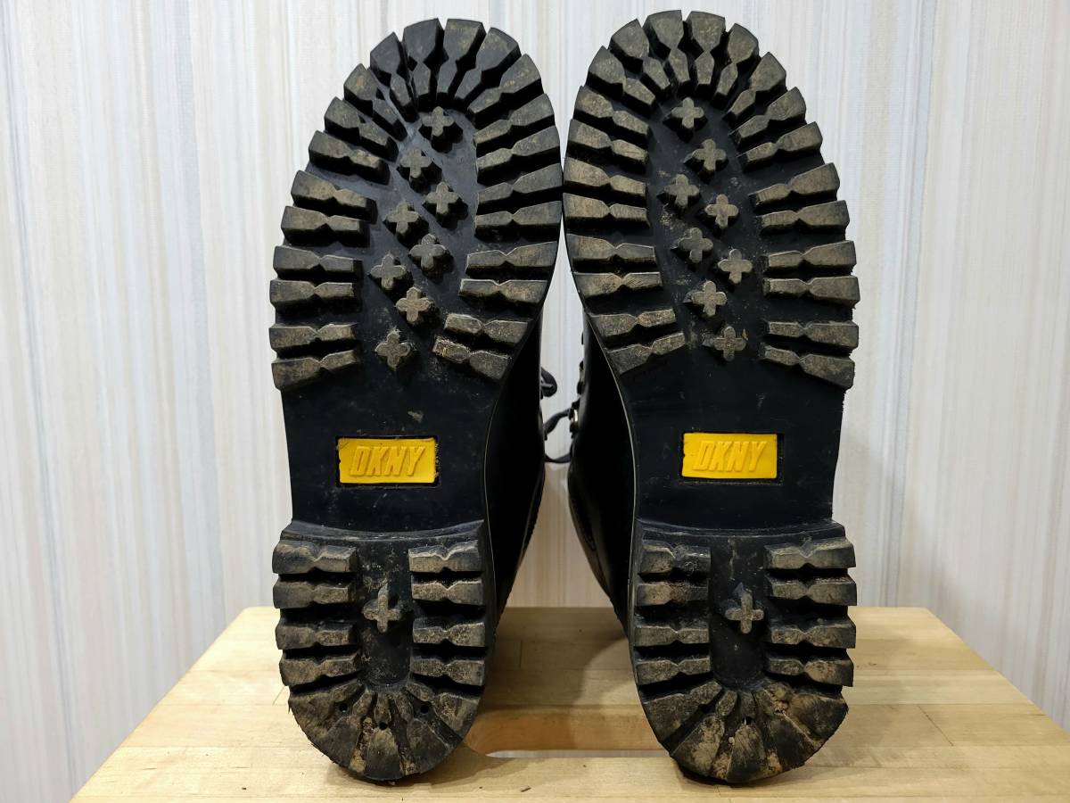 美品 ～90s DKNY ブーツ メタルプレート 黒 24CM 程度 ダナキャラン 90年代 ビンテージ 靴 _画像10