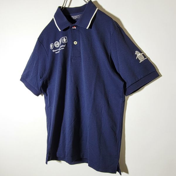 MUNSING WEAR Munsingwear wear polo-shirt with short sleeves navy series M size Golf wear men's made in Japan 