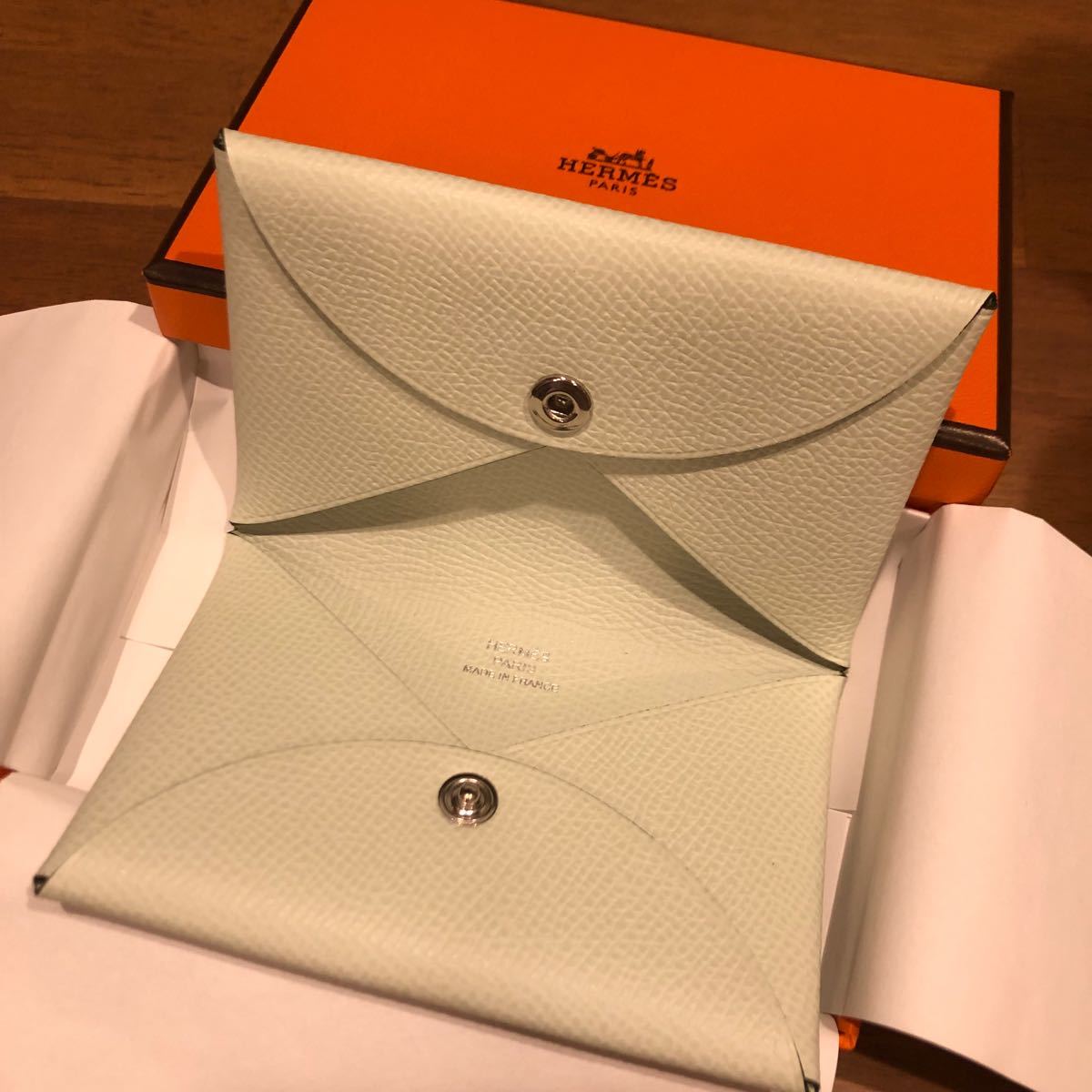 エルメス カルヴィ 名刺入れ HERMES ヴェールフィズ カルヴィデュオ