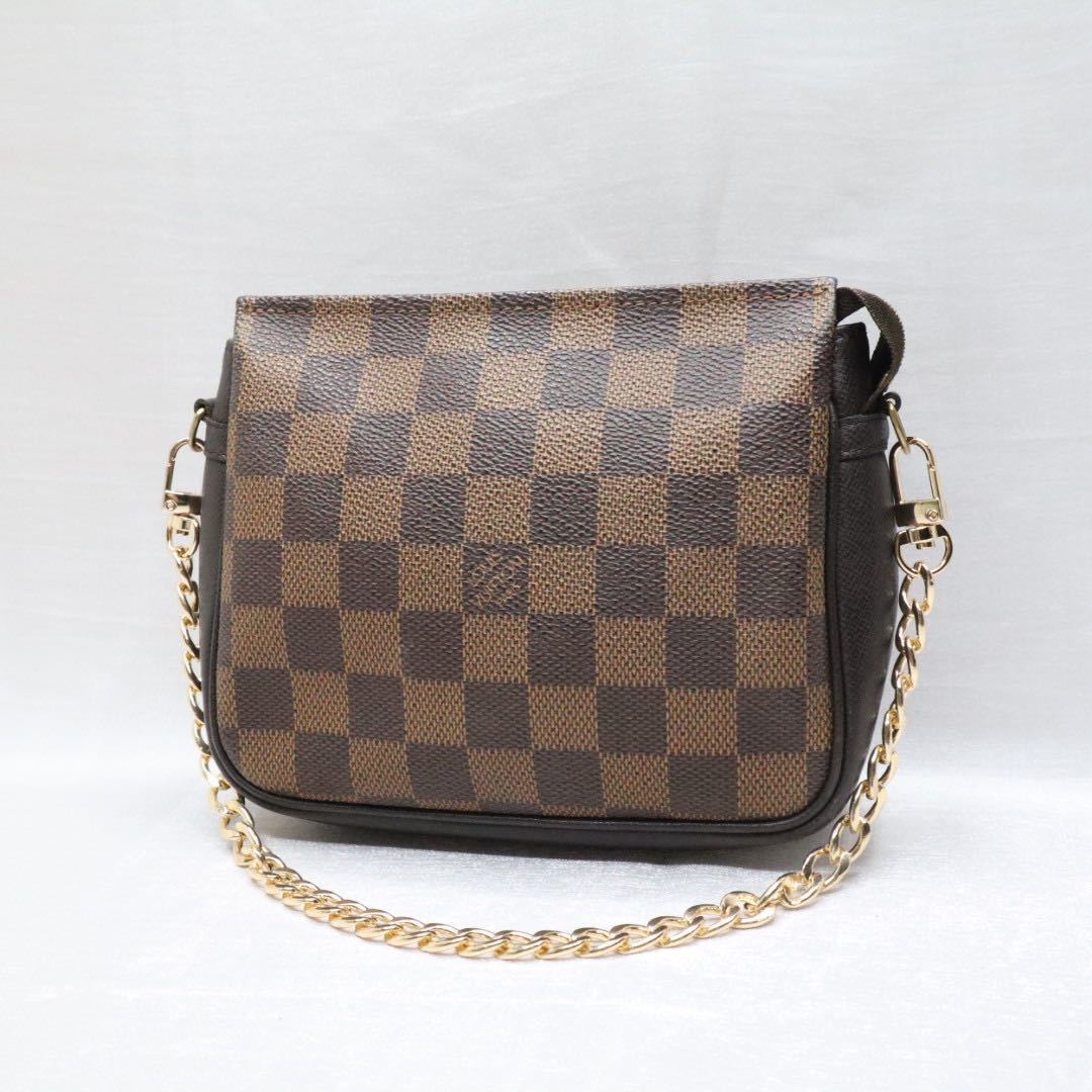 LOUIS VUITTON TRUTH DAMIER EBENE MAKEUP POUCH BAG BROWN-DD5635 