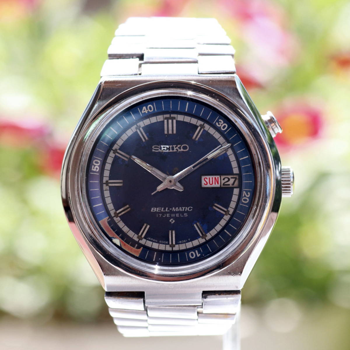 アラーム機能付き 稼働品 セイコー ベルマチック SEIKO BELL-MATIC 4006-7010 自動巻き メンズ腕時計  