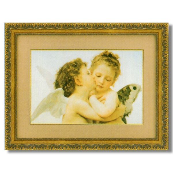 いします ブグロー ファーストキス 絵画 天使 エンジェル アンティーク