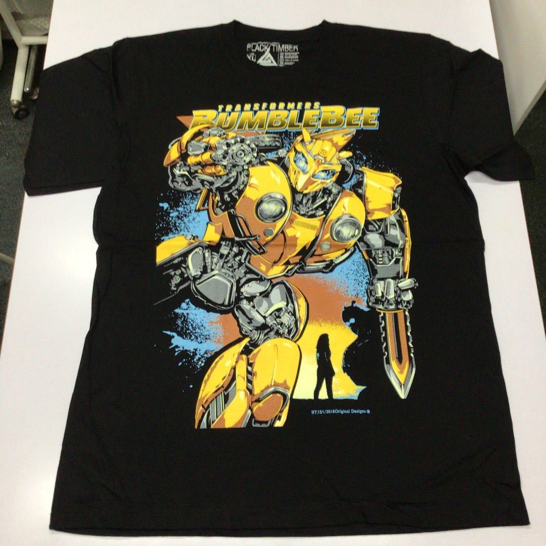 SR9C4. デザインTシャツ　XLサイズ　TRANSFORMERS トランスフォーマーバンブルビー Bumblebee_画像1