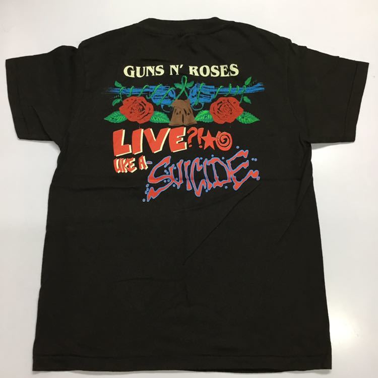 SR4B3♪ 両面プリントバンドデザイン半袖Tシャツ ガンズアンドローゼズ Lサイズ ③ GUNS N’ ROSES