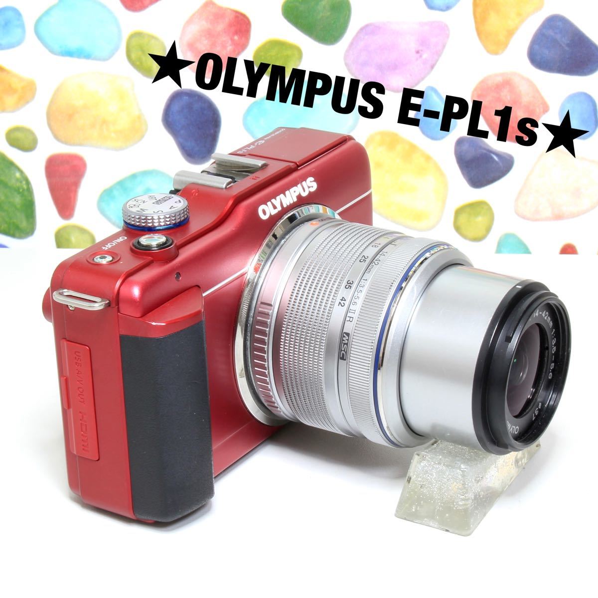 カメラ デジタルカメラ オリンパス PEN E-PL1s☆ブラック☆スマホ転送☆大人気！可愛いカメラ 