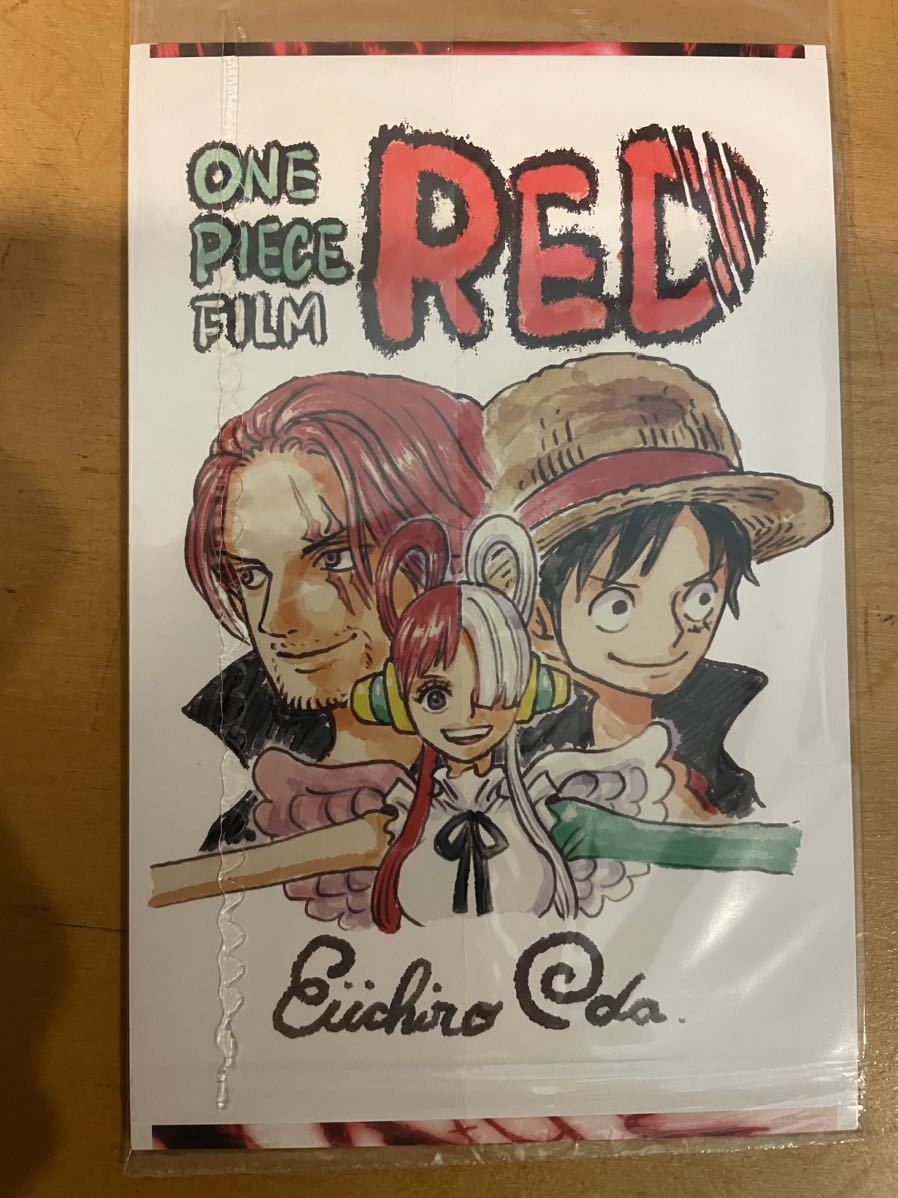 ☆ Бесплатная доставка с одной пьесой фильм Red One Piece Red Movie фильм Virgin Beneffits 6 -й набор визуальных карт Новая Неокрытая открытка