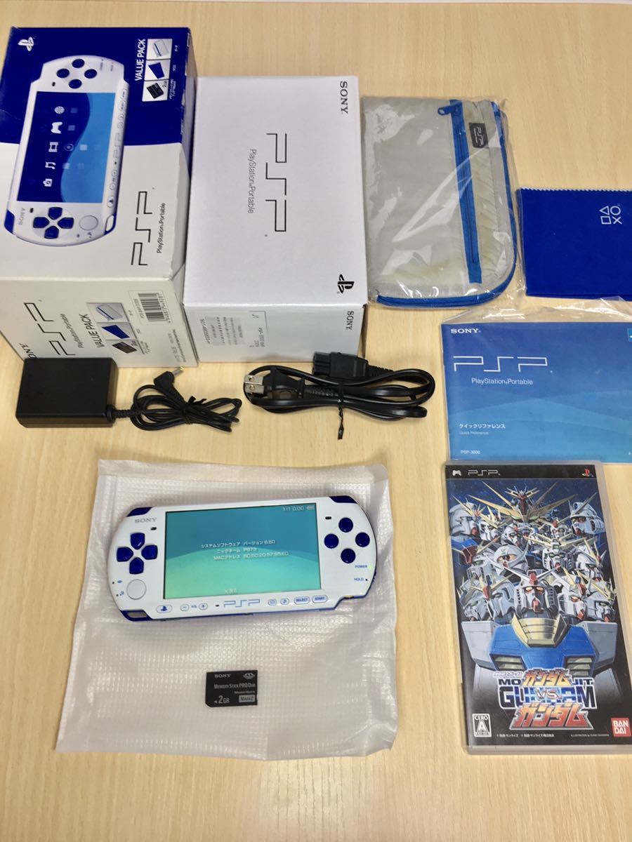 ヤフオク! - 美品 PSP3000ホワイトブルーバリューパック メモリー