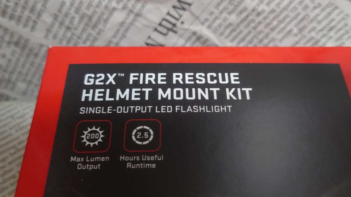 【未使用】SUREFIRE G2X-A-FYL-KIT02 Fire Rescue 200ルーメン ヘルメットマウント付き　蛍光イエロー　シュアファイア　検(6P_画像3