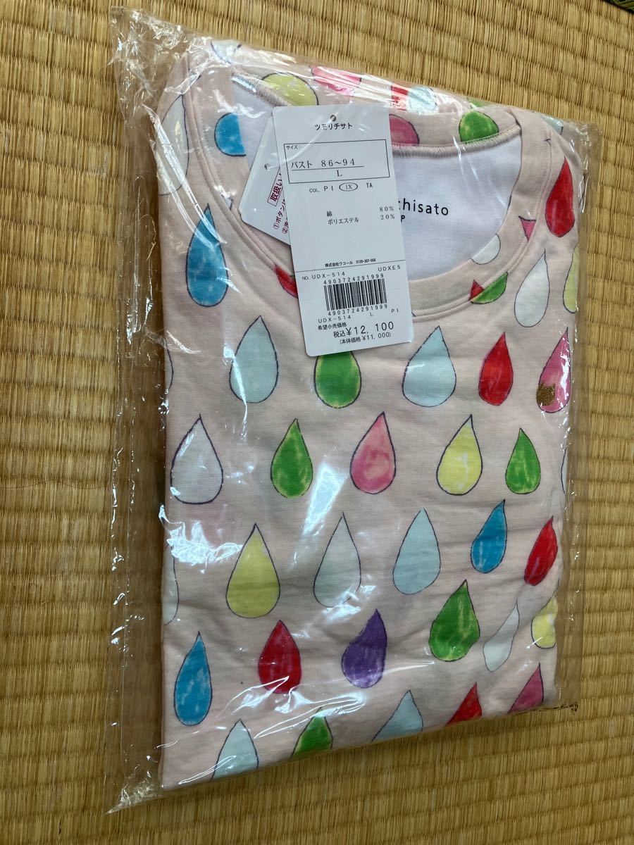 新品 ツモリチサト しずく柄 パジャマ ピンク L ワコール レディース