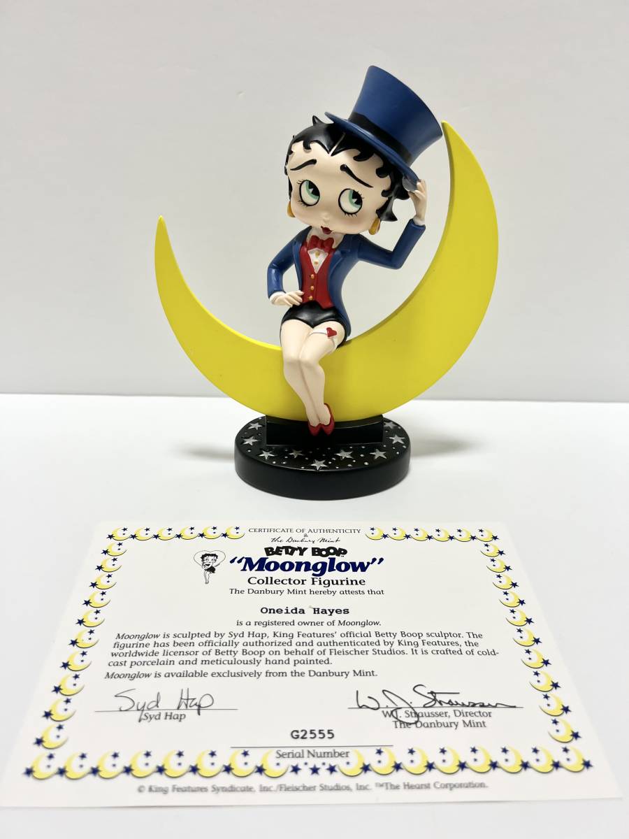 【極美品♪ レア】 1995 ダンバリーミント Betty Boop ＊ Moonglow ＊ ベティーさん フィギュア 証明書付 _画像1