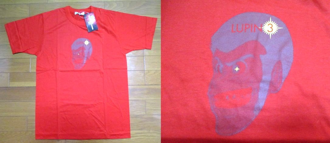 新品　ルパン三世　Tシャツ　Mサイズ　赤　正規品　モンキーパンチ_画像1