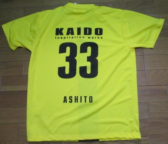 新品　即決価格　アオアシ　Mサイズ　サッカー　Tシャツ　ハーフパンツ　上下　セット　ASHITO KAIDO　黄色_画像7