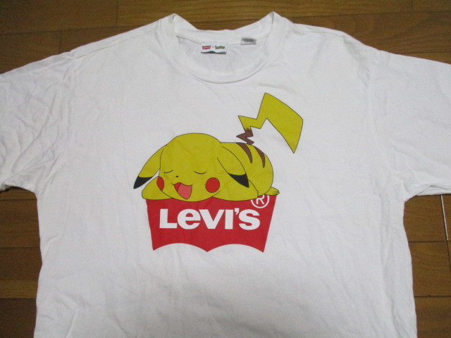 リーバイス ピカチュウ コラボ Tシャツ Mサイズ(大き目) POKEMON 白