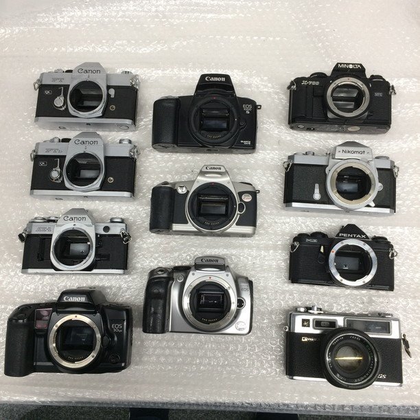 AIBD4015 カメラ レンズ ジャンクおまとめ Canon EOS 10 QD Canon AE-1 値引き上限 レンズ付き ジャンク EOS1DX デジタルカメラ