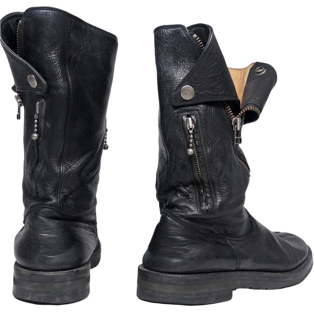 即決 Foot the coacher 26 5cm レザーサイドジップブーツ 即決 Foot the coacher 26 5cm レザーサイドジップブーツ