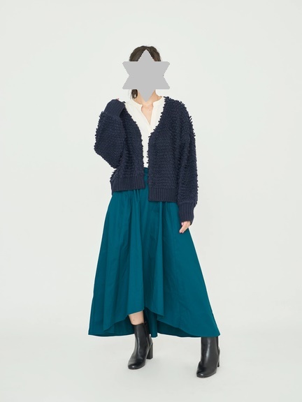  Earth Music & Ecology knitted cardigan outer loop braided cardigan new goods tag attaching regular price 4389 jpy short navy 