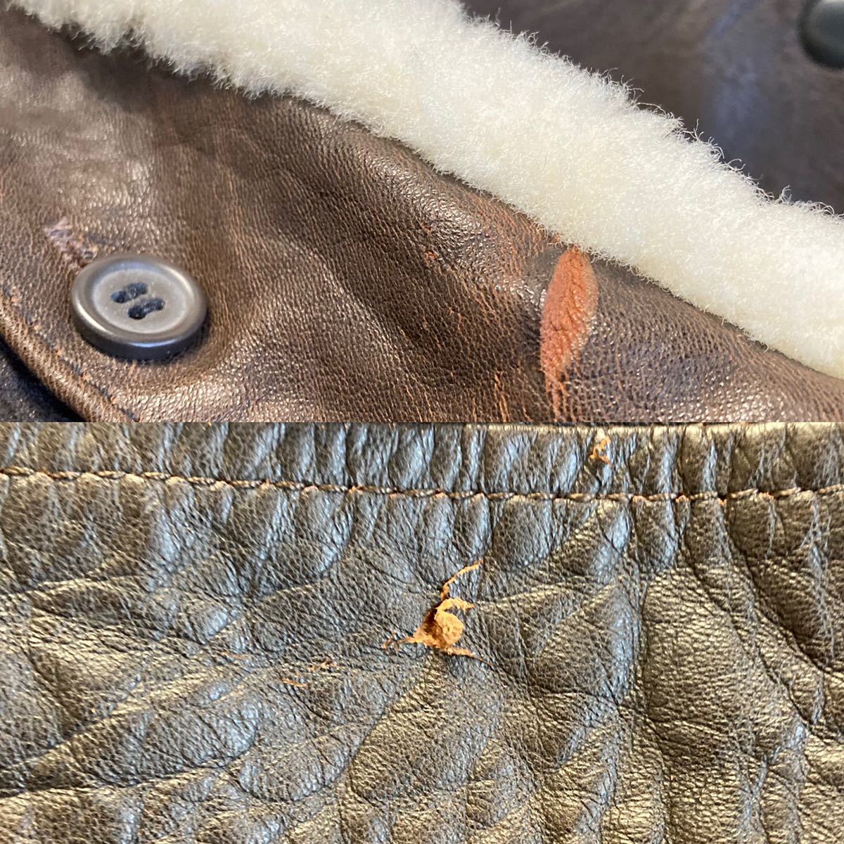 1スタ Polo Club フライトジャケット A-2 レザージャケット ポロクラブ ビンテージ vintage ブラウン 古着 バックロゴ 9