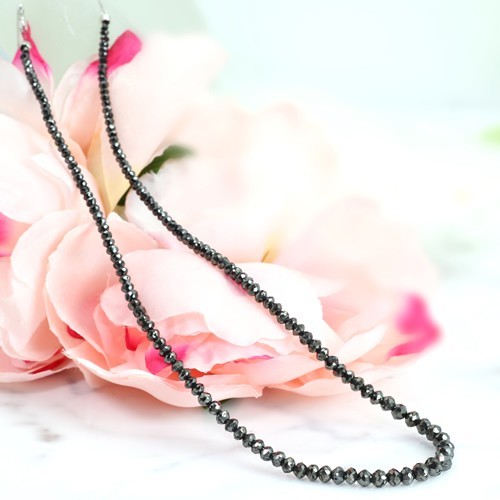 新品K18WG ブラックダイヤモンド 40カラット AAA ネックレス ホワイト
