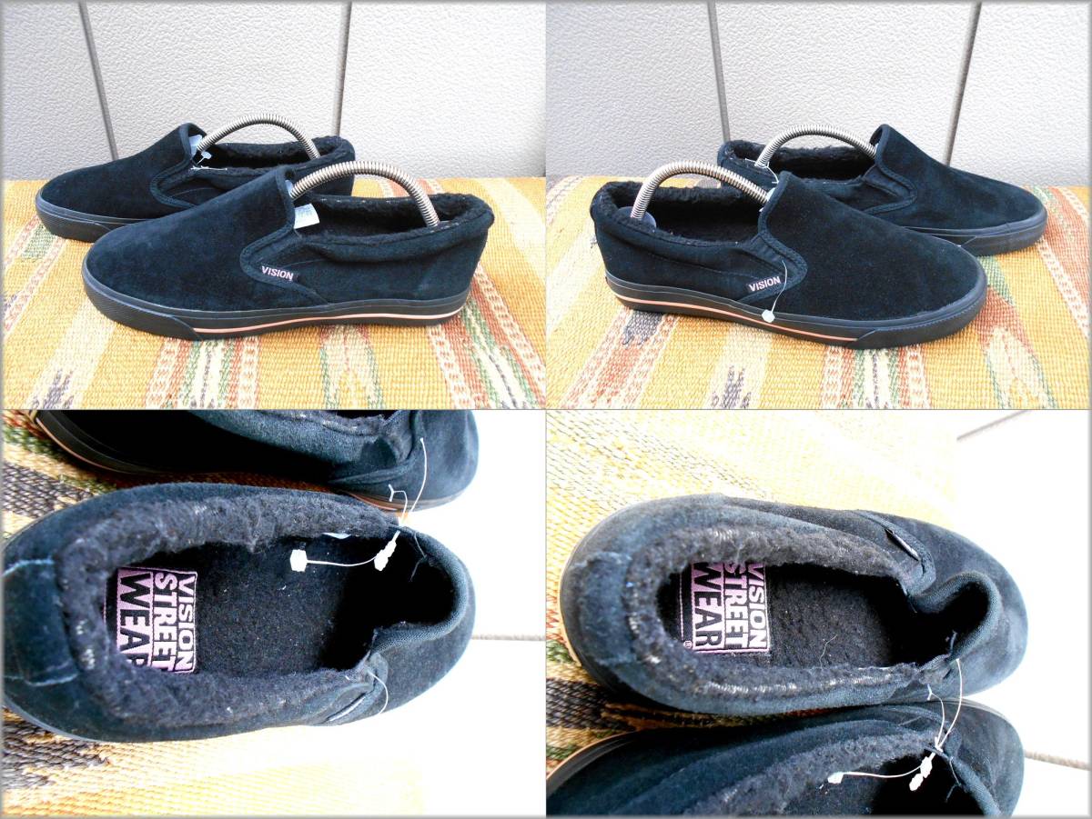 *VISION Vision dead stock suede slip-on shoes JP26 lady's * inspection sneakers shoes Vintage VANS Vans 