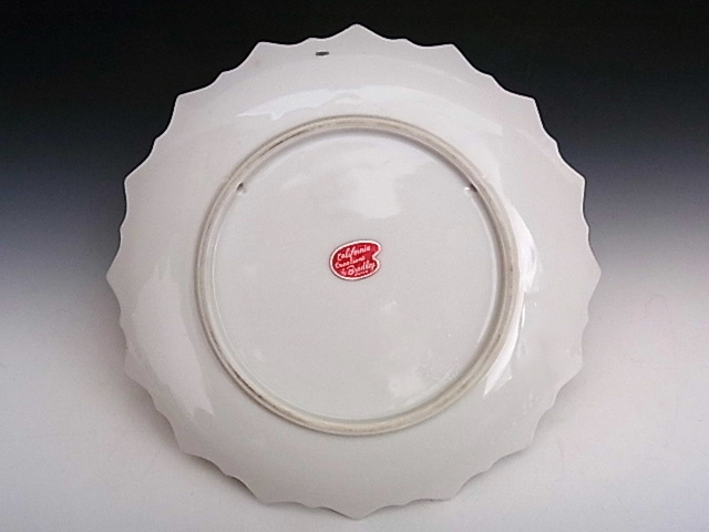  sun tiego zoo Hsu red a plate * Old Japan ( made in Japan export ceramics and porcelain )