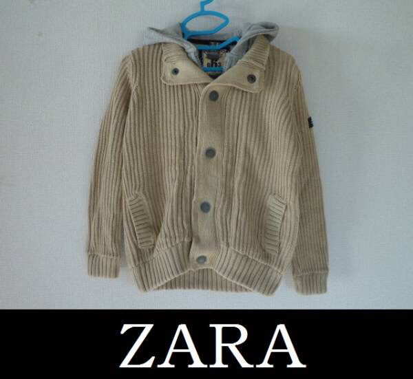 ■激安■ZARA KIDS/ザラキッズ■重ね着風ニットパーカー■104cm_画像1