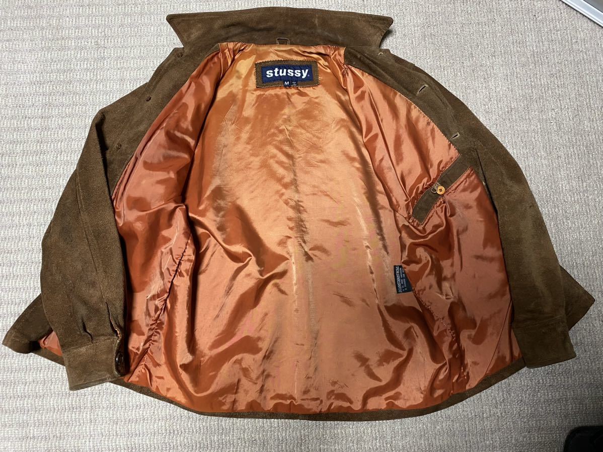 old stussy スエードレザージャケット茶 Mサイズ
