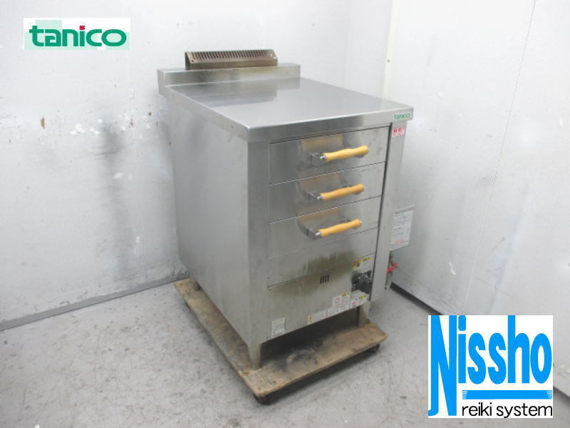 # free shipping ( one part region excepting )*ta Nico - drawing out type steamer *GM-3S* city gas *11 year made *W740×D750mm* used * kitchen speciality shop!!(0i1119e)