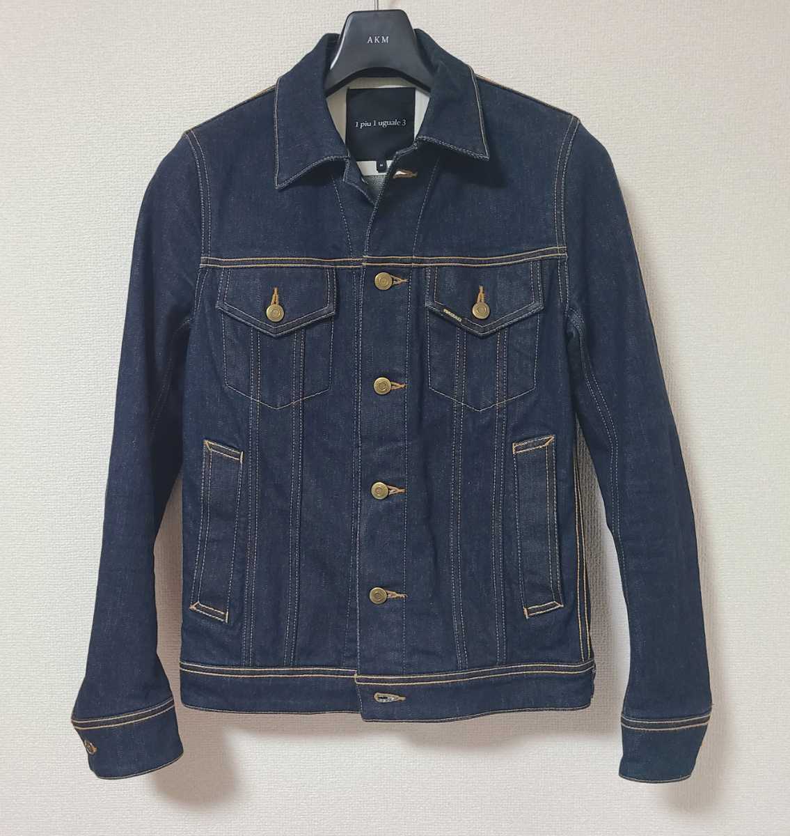 ★定8万 1PIU1UGUALE3 progressive denim 3rdウノピゥウノウグァーレトレ デニム ジャケット3(S) junhashimoto akm 中古★ジャンク扱い_画像3