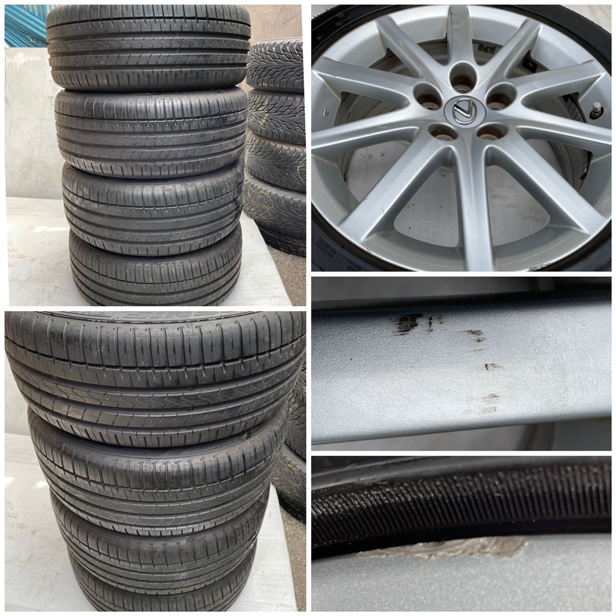 ○日本正規品○ 20年式バリ溝 LEXUSレクサスGS純正 17インチx7.5J 45
