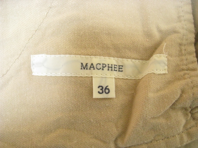 MACPHEE マカフィー トゥモローランド ボトムス パンツ ベージュ サイズ36_画像6