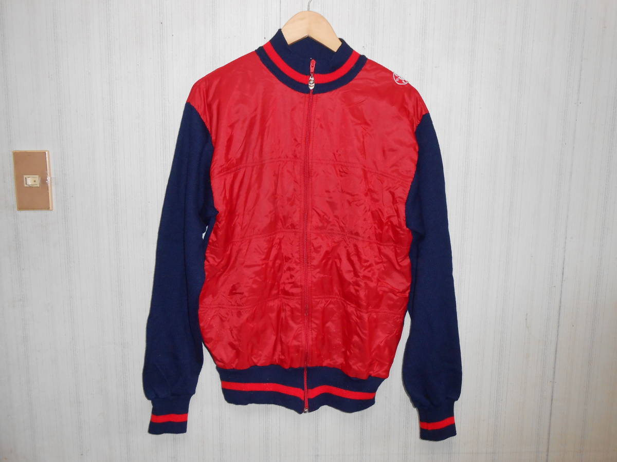 美品イタリア製カステリ　サイクリングウールジャケットサイズⅣ　赤紺