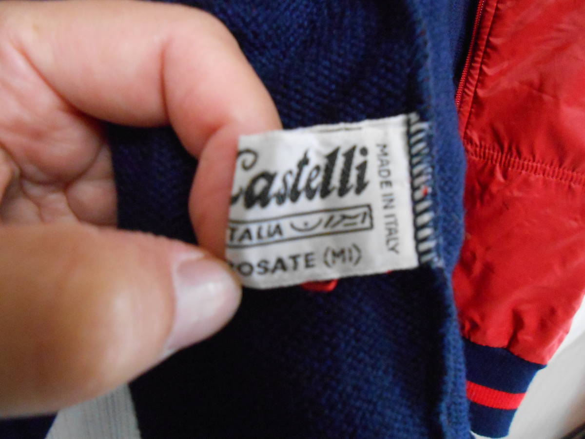 美品イタリア製カステリ　サイクリングウールジャケットサイズⅣ　赤紺_画像5