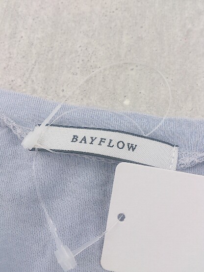 ◇ BAYFLOW ベイフロー Vネック 半袖 Tシャツ カットソー 3 ブルー * 1002799686563_画像3