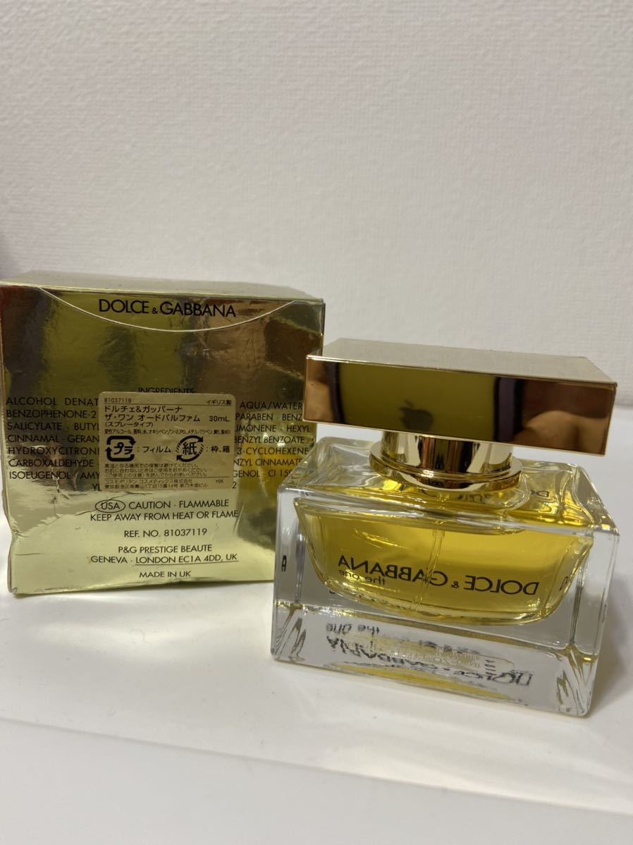 ドルチェ＆ガッバーナ DOLCE & GABBANA ザ ワン 30ml 満タンに近いお品物　オードパルファム　EDP SP ドルガバ　THE ONE_画像2